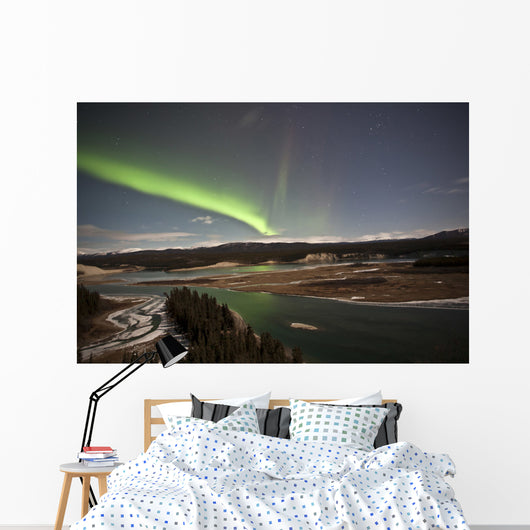Aurora Borealis over Yukon Wall Decal Design 1