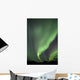 Aurora Borealis over Mountain Wall Decal Design 1