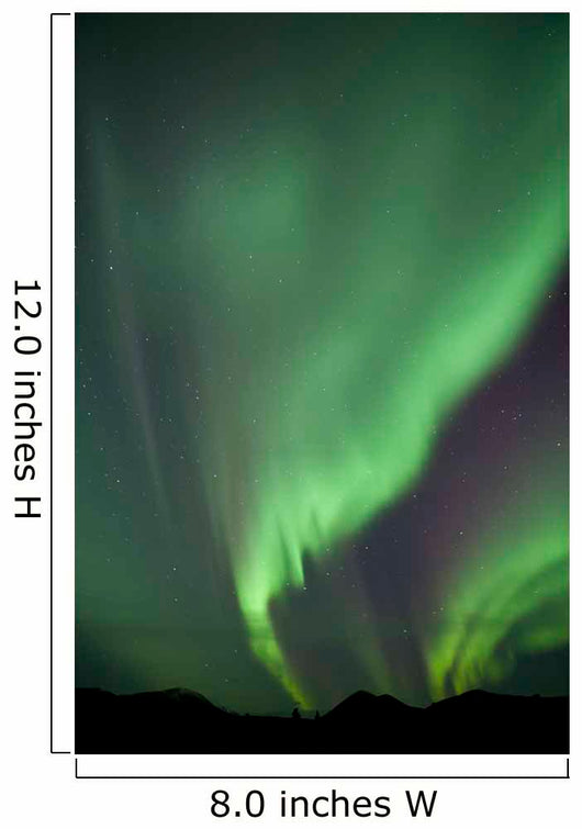 Aurora Borealis over Mountain Wall Decal Design 1