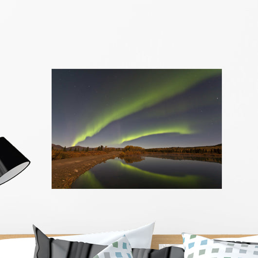Aurora Borealis over Fish Wall Decal Design 6
