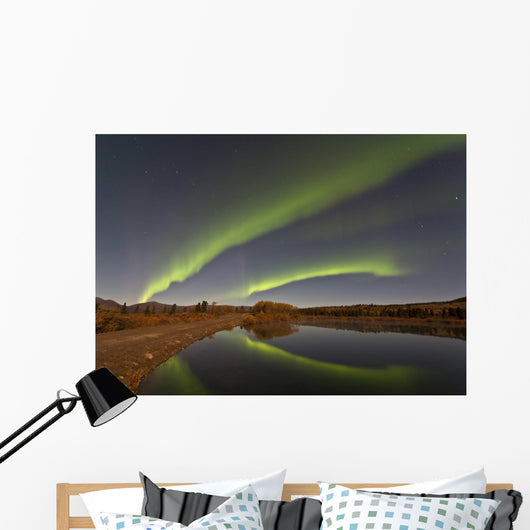 Aurora Borealis over Fish Wall Decal Design 6
