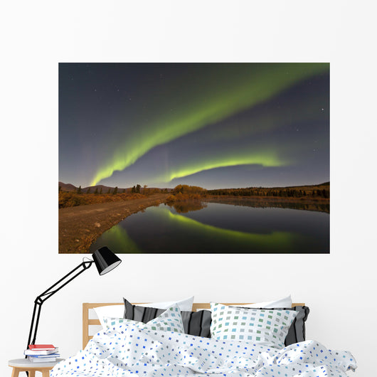 Aurora Borealis over Fish Wall Decal Design 6