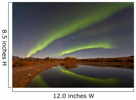 Aurora Borealis over Fish Wall Decal Design 6