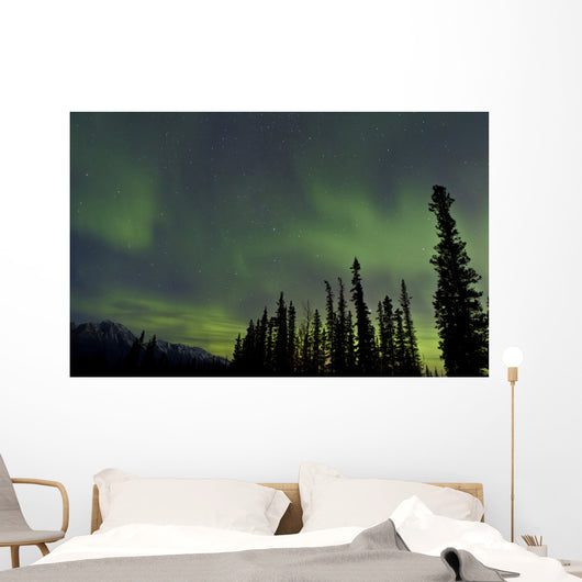 Aurora Borealis over Trees Wall Decal Design 2