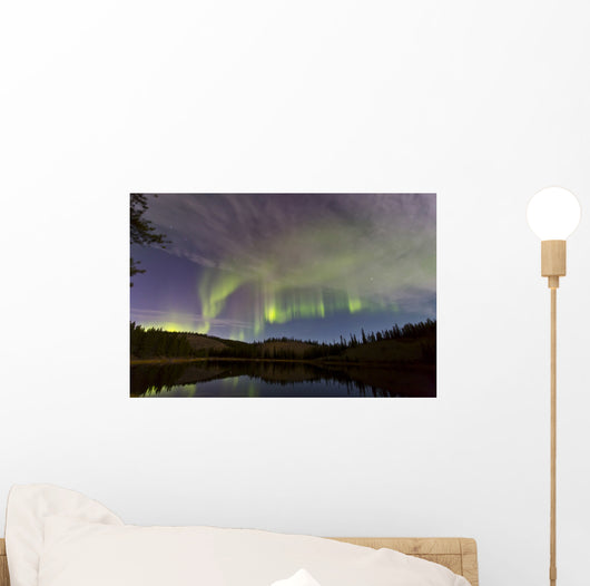 Aurora Borealis over Hidden Wall Decal Design 3