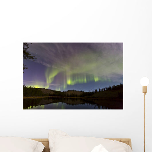 Aurora Borealis over Hidden Wall Decal Design 3