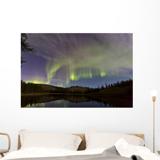 Aurora Borealis over Hidden Wall Decal Design 3