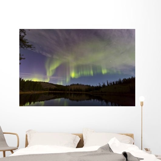 Aurora Borealis over Hidden Wall Decal Design 3