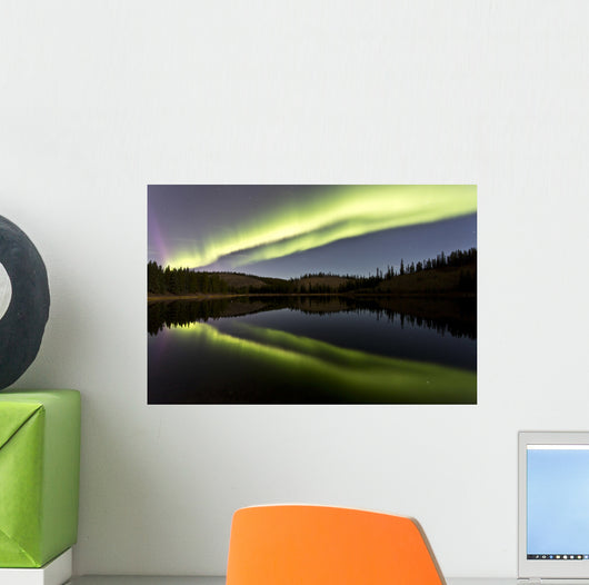 Aurora Borealis over Hidden Wall Decal Design 1