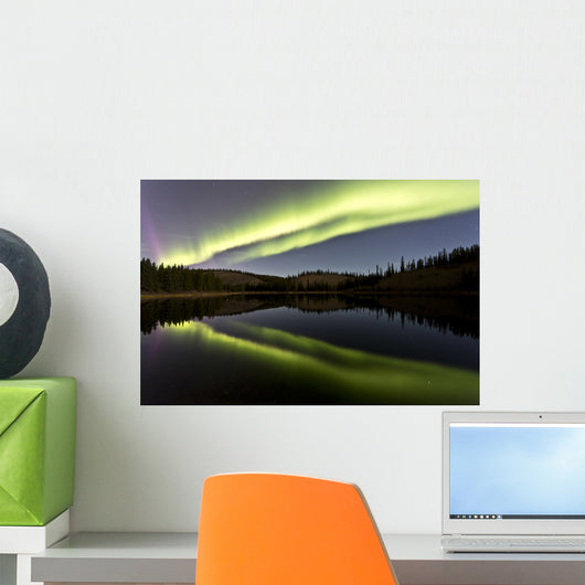 Aurora Borealis over Hidden Wall Decal Design 1