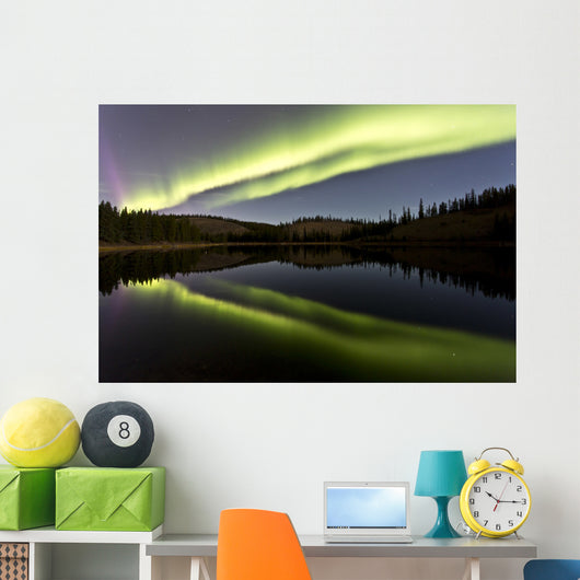 Aurora Borealis over Hidden Wall Decal Design 1