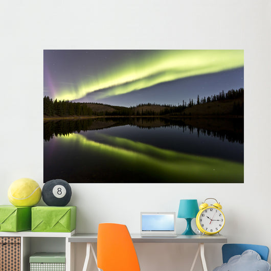 Aurora Borealis over Hidden Wall Decal Design 1
