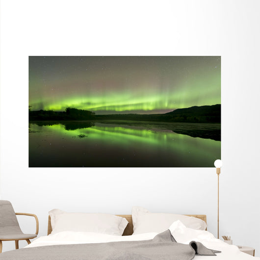Aurora Borealis over Fish Wall Decal Design 5