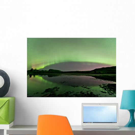 Aurora Borealis over Fish Wall Decal Design 4