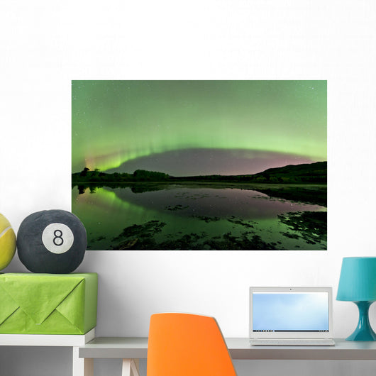 Aurora Borealis over Fish Wall Decal Design 4