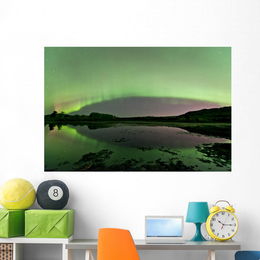 Aurora Borealis over Fish Wall Decal Design 4