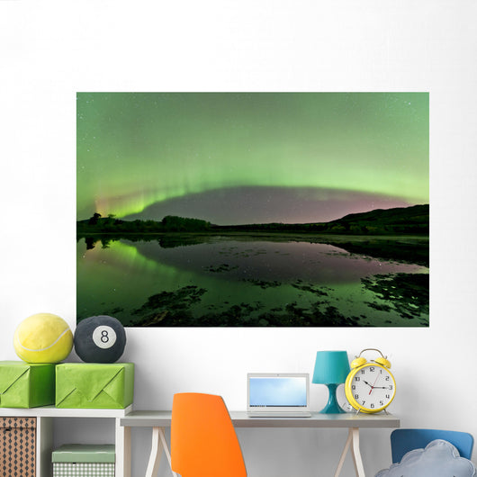 Aurora Borealis over Fish Wall Decal Design 4