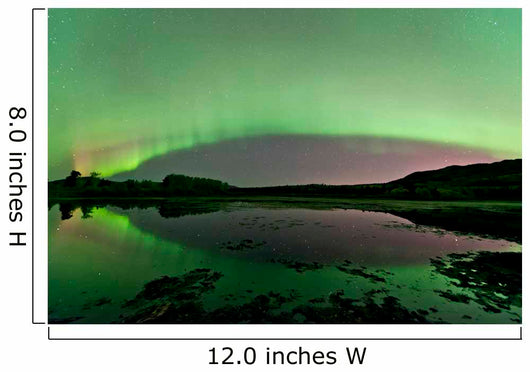 Aurora Borealis over Fish Wall Decal Design 4