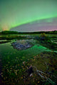 Aurora Borealis over Fish Wall Decal Design 3