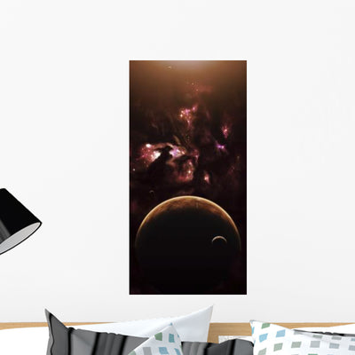 Barren World Passes Front Wall Decal shown on a wall