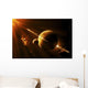 Extraterrestrial Spacecraft Approaches World Wall Decal