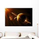 Extraterrestrial Spacecraft Approaches World Wall Decal