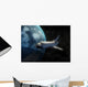 Space Shuttle Backdropped against Wall Decal Design 5