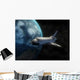 Space Shuttle Backdropped against Wall Decal Design 5