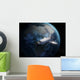 Space Shuttle Backdropped against Wall Decal Design 4
