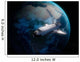 Space Shuttle Backdropped against Wall Decal Design 4
