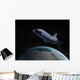 Space Shuttle Backdropped against Wall Decal Design 3