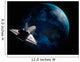 Space Shuttle Backdropped against Wall Decal Design 2