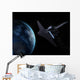 Space Shuttle Backdropped against Wall Decal Design 1