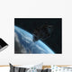 Asteroid Front Earth Wall Decal Design 2