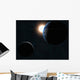 Earth Moon and Sun Wall Decal Design 2