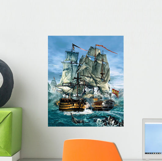 Naval Warfare Was Dominated Wall Decal