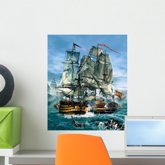 Naval Warfare Was Dominated Wall Decal
