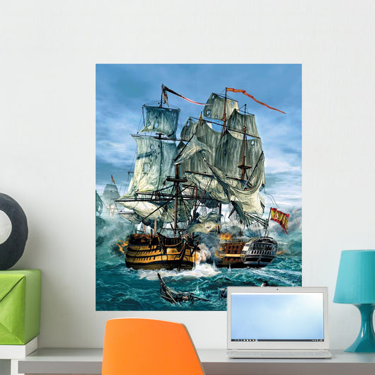 Naval Warfare Was Dominated Wall Decal