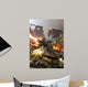 Futuristic Hover Tank Fighting Wall Decal
