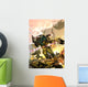 Futuristic Robotic Marines Charging Wall Decal