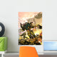 Futuristic Robotic Marines Charging Wall Decal
