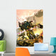 Futuristic Robotic Marines Charging Wall Decal