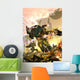 Futuristic Robotic Marines Charging Wall Decal