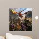 Red Dragon and Orcs Wall Decal
