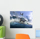 Battle Fictional Ocean Planet Wall Decal