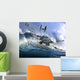 Battle Fictional Ocean Planet Wall Decal