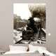 Steam Engine Emerging out Wall Decal
