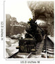 Steam Engine Emerging out Wall Decal