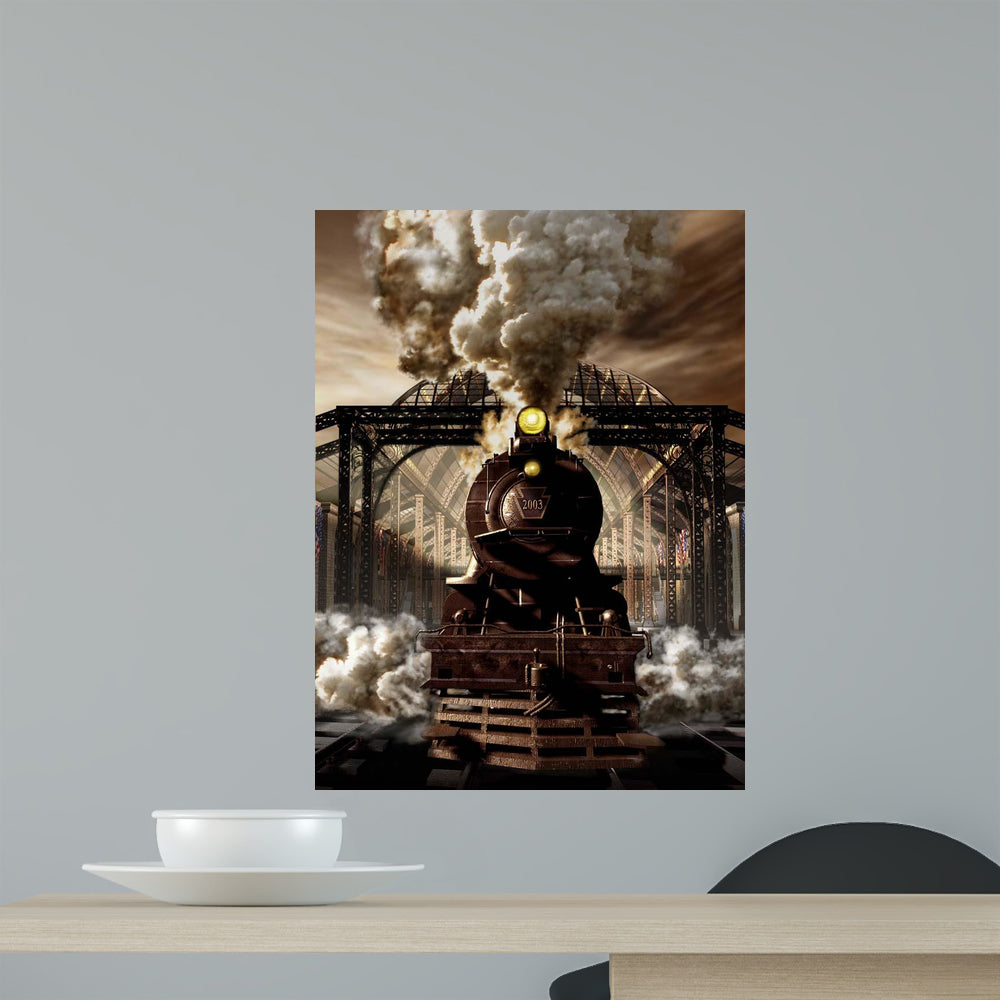 Industrial Age Steam Engine Wall Decal - WallMonkeys.com – Wallmonkeys