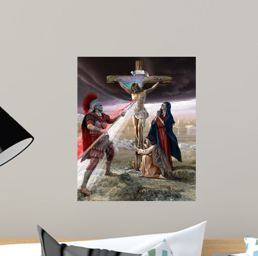 Jesus Cross Roman Piercing Wall Decal